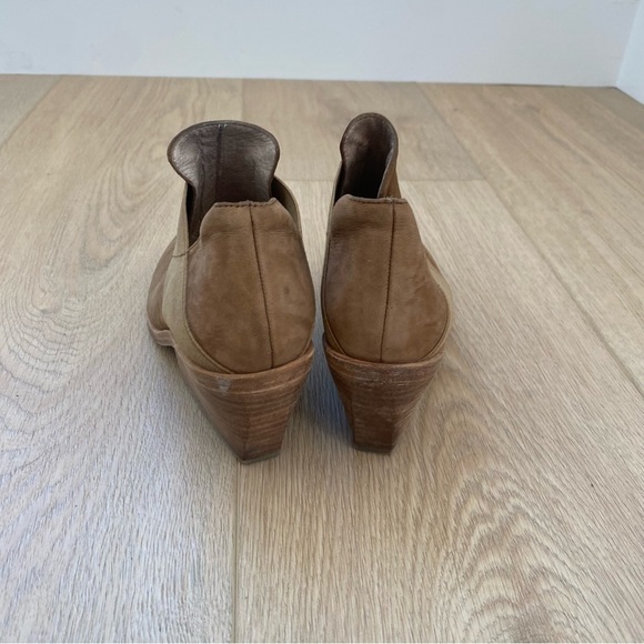Eileen Fisher Tan Suede Ankle Bootie - Picture 6 of 7